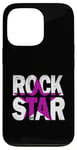 Coque pour iPhone 13 Pro Rose Rock Star Distress Pink Color Graphic