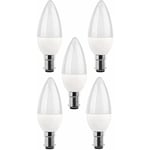 Ersandy - 5 packs d'ampoules led B15, ampoule incandescente 5 w, 220V 270 lm, lumière du jour 3000 k, ampoule B15 à culot baïonnette, [classe