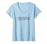 Womens Psalm 27 The Lord Is My Light and My Salvation V-Neck T-Shirt