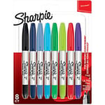 Sharpie Twin Tip Permanent Marker Fine Bullet 0.5 mm Assorted Pack of 8