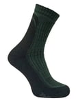 Dr Hunter Mens Reinforced Heel and Toe Merino Wool Hiking Socks for Boots - Dark Green - Size 6.5-8 (UK Shoe)