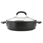 Circulon Total Non-Stick Hard Anodised Aluminium Sauteuse Pan with Lid, 28cm