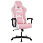 IntimaTe WM Heart Chaise Gaming Ergonomique, Fauteuil de Bureau Pivotant, Dossier Haut, Siege Gamer Assise Rembourrée, avec Appui-tête et Soutien Lombaire Ajustables, 58 x 54 x 130cm (Rose)