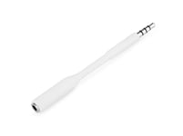 White 3.5mm Headset Audio Jack Extender for iPhone Android Battery Cases UK