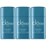 3-pack Calvin Klein CK Free Deostick 75ml, 75ml