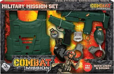 8pc  Childrens kids Combat Mission Army Gun Play Set With Light & Sound