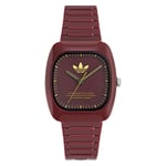 Adidas Originals Burgundy Unisexs Analogue Watch Retro Wave Two AOSY24028