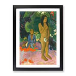 Words Of The Devil By Paul Gauguin Classic Painting Framed Wall Art Print, Ready to Hang Picture for Living Room Bedroom Home Office Décor, Black A3 (34 x 46 cm)