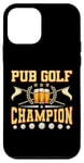 Coque pour iPhone 12 mini Pub Golf Champion Funny Beer Pint Lover Bar Golf pour homme