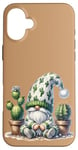 Coque pour iPhone 16 Plus Grumpy Cactus Dad Gnome With Succulent Pots For Cactus Lover