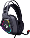 Gamepower Kyruse Casque De Jeu Usb ¿ Son Surround Virtuel 7.1, Casque Filaire Rvb Led Avec Pilotes De 53 Mm, Design Confortable, Audio Spatial À 360°, Microphone Antibruit, Pc, Ps4, Ps5, Noir