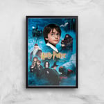 Harry Potter and the Philosopher's Stone Giclee Art Print - A3 - Black Frame