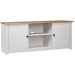 Design In - Meuble TV,Meuble de Rangement,Banc tv Blanc 120x40x50 cm Bois de pin massif Gamme Panama CFW606616