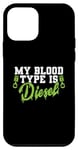 Coque pour iPhone 12 mini Mon groupe sanguin est Diesel Auto Mechanic