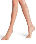 FALKE Women's Shelina 12 DEN W KH Ultra-Sheer Plain 1 Pair Knee-High Socks, Skin colour (Brasil 4679), 5.5-8