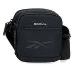 Reebok Newport sac bandoulière deux compartiments noir 12x16x3,5 cms Polyester