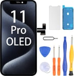 Écran Pour Iphone 11 Pro Oled [Non Lcd] 5,8"" Retina Fhd Écran De Rechange Cof Touch Screen Digitizer Avec Kits D'outils De Réparation, Protection D'écran 2024 (Truetone Programmable)