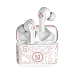 Wireless Headphone,Earbuds Bluetooth 5.0 Mini In Ear Automatic pairing Earphones Bicolor hand painted tide Handsfree Headset. (White)