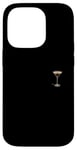 Coque pour iPhone 14 Pro Verre à expresso Martini minimaliste élégance de poche