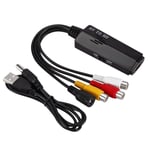 Adaptateur De Convertisseur Audio-Vidéo 1080p Rca/Av Vers Hdmi, Avec Chargeur Usb, Pour Tv,Vhs, Magnétoscope, Dvd,Ps3, 360