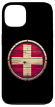 Coque pour iPhone 13 Drapeau vintage de la Suisse vieilli Proud Swiss Patriot