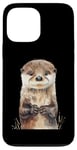 Coque pour iPhone 13 Pro Max Aquarelle Otter Baby