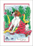 Funny Dog Christmas Card Alisons Animals The Cat Made Me Do It Blank Inside