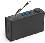 Radio numérique à Piles DR7USB FM Dab Dab+ - Radio numérique Dab Plus - Petite Taille - Noire