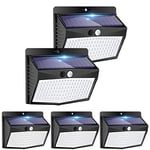 Peasur Lampe Solaire Extérieur 5 pack 3 Modes Projecteur Led Eclairage Avec Detecteur Sans Fil Spot Solaire Exterieur IP65 Etanche Lumiere pour Jardin, Garage