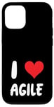 Coque pour iPhone 12/12 Pro I Love Agile - Heart - Développement de technologies logicielles