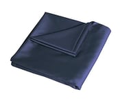 Sleepdown Drap Plat 100% Satin de Coton Doux et Confortable 300 Fils au Pouce carré – Bleu Marine – Super King (275 cm x 275 cm)