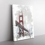 Big Box Art Golden Gate Bridge San Francisco V3 Canvas Wall Art Print Ready to Hang Picture, 76 x 50 cm (30 x 20 Inch), Multi-Coloured