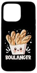 Coque pour iPhone 15 Pro Max Boulanger Baguettes Heureux