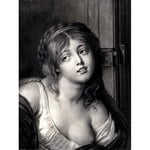 Artery8 After Jeanbaptiste Greuze The Listener Drawing Premium Wall Art Canvas Print 18X24 Inch