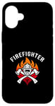 Coque pour iPhone 16 Plus Casque de pompier - Hache - Flamme - Appréciation Hero