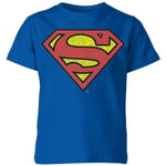 Official Superman Crackle Logo Kids' T-Shirt - Blue - 3-4 Years - Blue