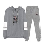 CAFINI Men’S and Women’S Street Fashion Hoodie Suit Actors Cameron Boyce Print Harajuku Pullover + Trousers Student Youth Hip-Hop Sweatshirt Fan Memorial Suit(2XS-3XL)