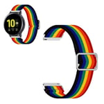 22mm nylon watch band for Huawei and Samsung watch - Rainbow multifärg