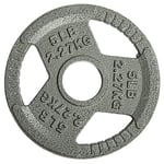 Signature Fitness Plaque de poids en fonte pour la musculation et l'haltérophilie, centre de 5,1 cm, 2,3 kg (simple)