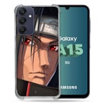 Cokitec Coque Renforcée pour Samsung Galaxy A15 4G / 5G Manga Naruto Itachi Visage