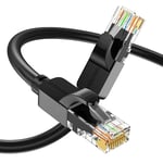 JARNHNG Câble Ethernet Cat 6 40m, Câble Internet Haute Vitesse 10gbps, Cordon de Raccordement Lan RJ45 Noir, Câble Ethernet Long Pour Jeux, Ordinateur, Télévision, Routeur, Modem, Bornier