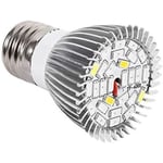 LED Grow-glödlampa, 85-265V Full Spectrum Grow-lampa med UV&IR E27 120 vidstrålningsvinkel för inomhusväxter Grönsaksplantor Växer och blommar