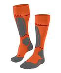 FALKE SK4 Energizing Light M KH laine avec compression 1 paire, Chaussettes de ski Homme, Orange (Flash Orange 8034), 44-45