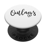 Outlaws High School Mascotte Sports Team Femmes Outlaws PopSockets PopGrip Adhésif