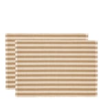 Södahl - Statement Stripe spisebrikke 33x48 cm 2 stk beige