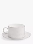 Wedgwood Gio Platinum Fine Bone China Cup & Saucer, White