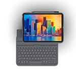 ZAGG Pro Keys Keyboard & Case with Trackpad & Pencil Holder for iPad 11-inch Pro (1st + 2nd Gen)/10.9-inch Air (4th + 5th Gen), QWERTY UK English, Black/Gray