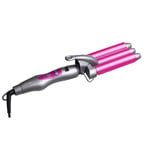 Envie 3 Barrel Hair Waver Curling Tongs with Multiple Heat Settings up to 200°C - Grey - One Size