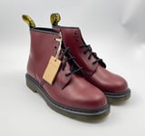 Dr. Martens Red Cherry Rouge Smooth Mens Boots Premium Casual RARE DOCS