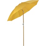 Svita - Parasol en Bambou 2m Parasol de Jardin Inclinable Parasol de Balcon Jaune